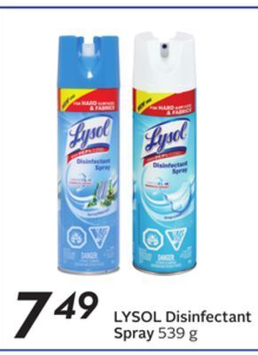 Sobeys Lysol disinfectant spray offer