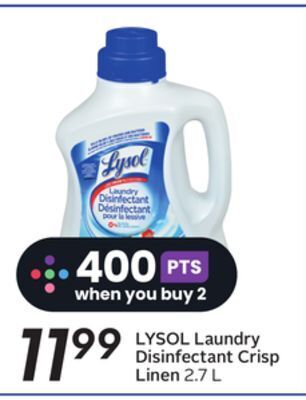 Sobeys Lysol laundry disinfectant crisp linen offer
