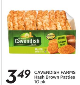 Sobeys Cavendish farms hash brown patties offer