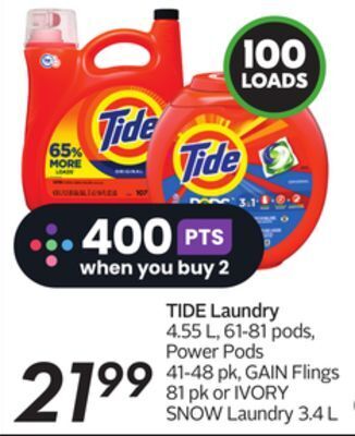 Sobeys Tide laundry offer