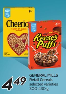 Sobeys General mills retail cereals offer