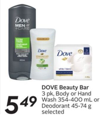 Sobeys Dove beauty bar offer