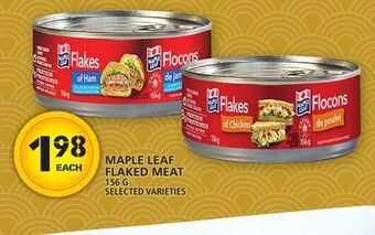 Food Basics Maple leaf flaked meat offer