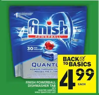 Food Basics Finish powerball dishwasher tab offer