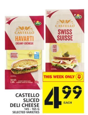 Food Basics Castello sliced deli cheese offer