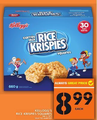 Food Basics Kellogg's rice krispies squares offer