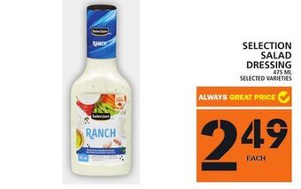 Food Basics Selection salad dressing offer