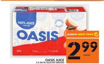Food Basics Oasis juice offer