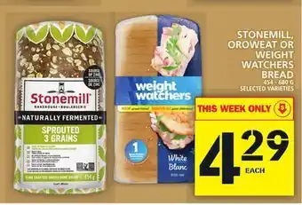 Food Basics Stonemill, oroweat or weight watchers bread offer