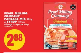No Frills Pearl milling company pancake mix, 905 g or syrup, 710 ml offer