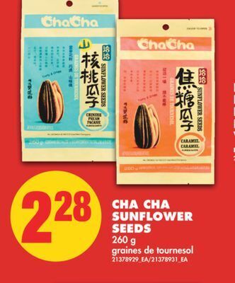No Frills Cha cha sunflower seeds, 260 g offer