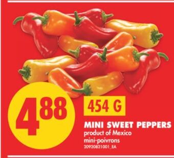 No Frills Mini sweet peppers, 454 g offer