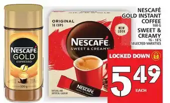 Food Basics Nescafé gold instant coffee or sweet & creamy offer