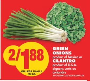 No Frills Green onions or cilantro offer