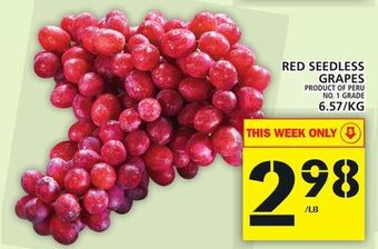 Food Basics Red seedless grapes offer