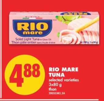 No Frills Rio mare tuna, 3x80 g offer