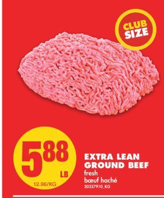 No Frills Extra lean ground beef offer