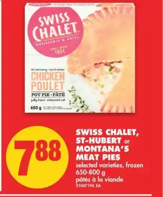 No Frills Swiss chalet, st-hubert meat pies, 650-800 g offer
