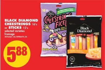 No Frills Black diamond cheestrings 16's sticks 12's offer