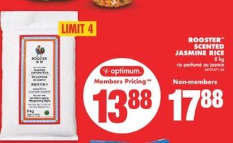 No Frills Rooster™ scented jasmine rice, 8 kg offer