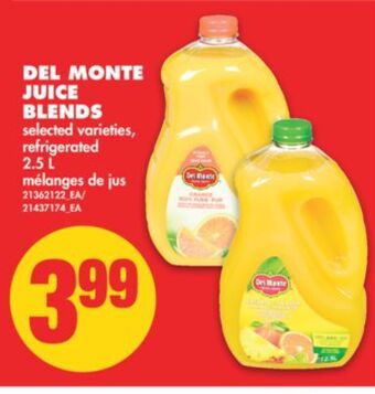 No Frills Del monte juice blends, 2.5 l offer