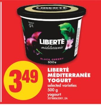 No Frills Liberté méditerranée yogurt, 500 g offer
