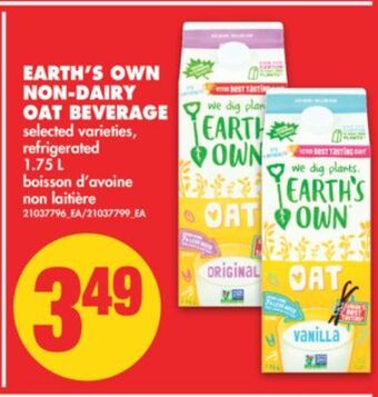 No Frills Earth's own non-dairy oat beverage, 1.75 l offer