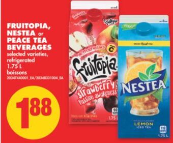 No Frills Fruitopia, nestea or peace tea beverages, 1.75 l offer