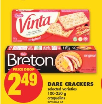 No Frills Dare crackers, 100-250 g offer