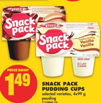 No Frills Snack pack pudding cups, 4x99 g offer