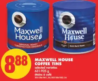 No Frills Maxwell house coffee tins, 631-925 g offer