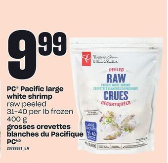 Independent Grocer Pc® pacific large white shrimp, 400 g offer
