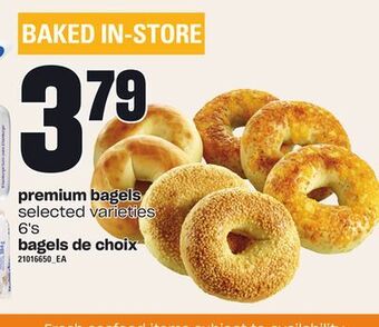 Independent Grocer Premium bagels, 6's offer