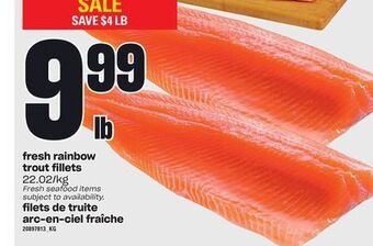 Independent Grocer Fresh rainbow trout fillets offer