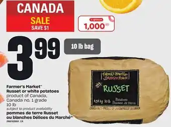 Independent Grocer Farmer's market™ russet or white potatoes, 10 lb offer