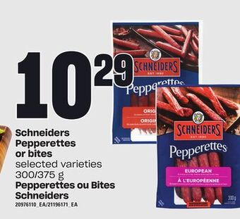 Independent Grocer Schneiders pepperettes or bites, 300/375 g offer