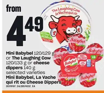 Independent Grocer Mini babybel, 120/129 g or the laughing cow, 120/133 g or cheese dippers, 140 g offer