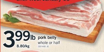 Fortinos Pork belly offer