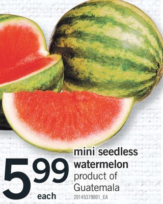 Fortinos Mini seedless watermelon offer
