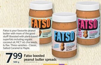 Fortinos Fatso boosted peanut butter spreads, 500 g offer
