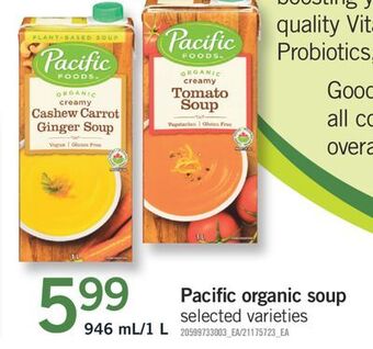 Fortinos Pacific organic soup, 946 ml/1 l offer