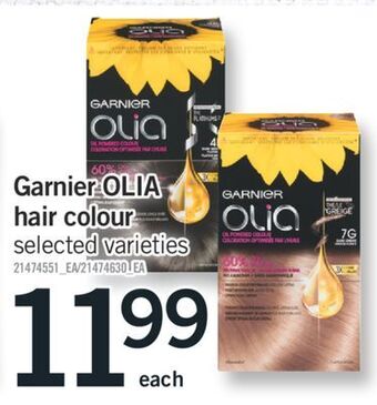 Fortinos Garnier olia hair colour offer