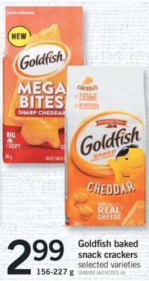 Fortinos Goldfish baked snack crackers, 156-227 g offer