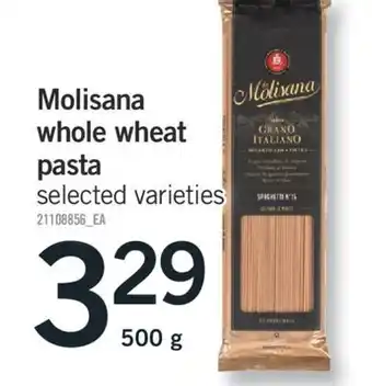 Fortinos Molisana whole wheat pasta, 500 g offer