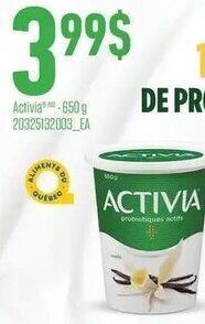 Provigo Activia 650 g offer