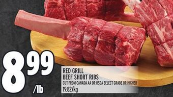 Metro Red grill beef short ribs offer