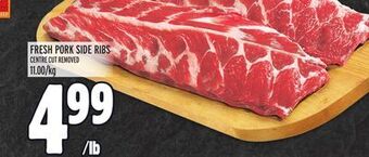 Metro Fresh pork side ribs centre cut removed offer