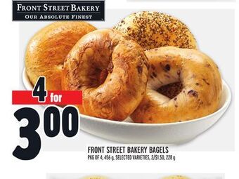 Metro Front street bakery bagels offer