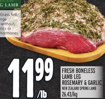 Metro Fresh boneless lamb leg rosemary & garlic offer