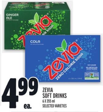 Metro Zevia soft drinks offer
